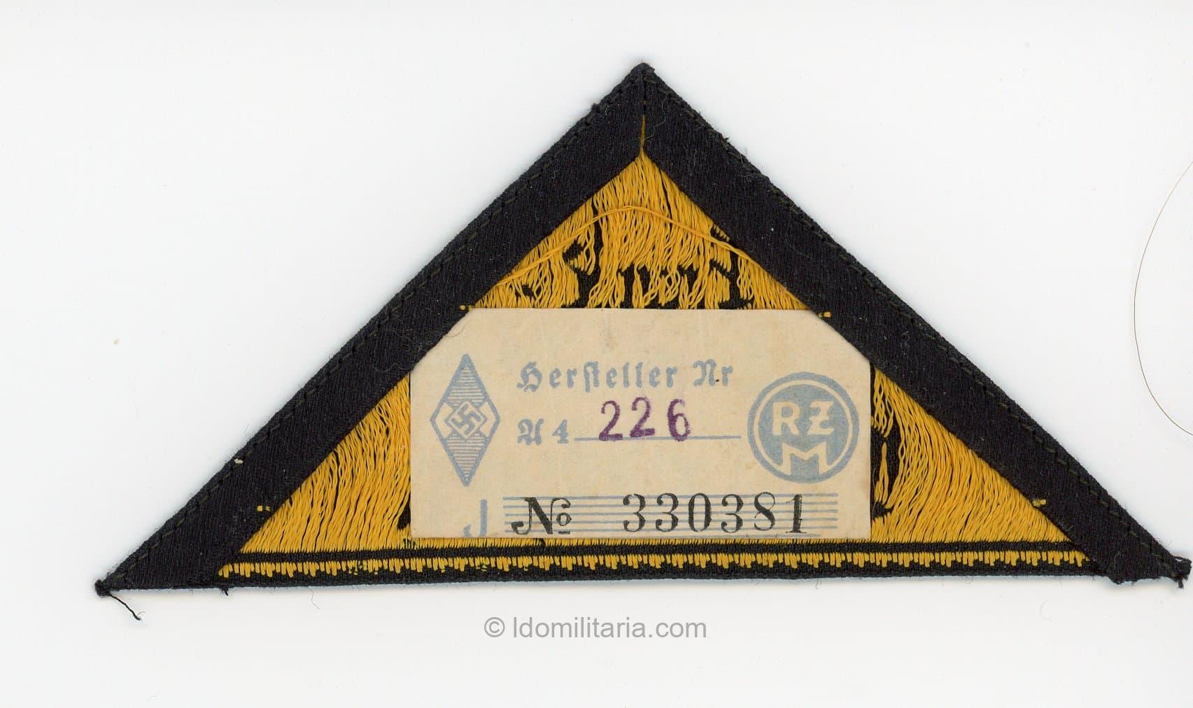 Very rare HJ district triangle Rundfunkspielschar München - Image 2