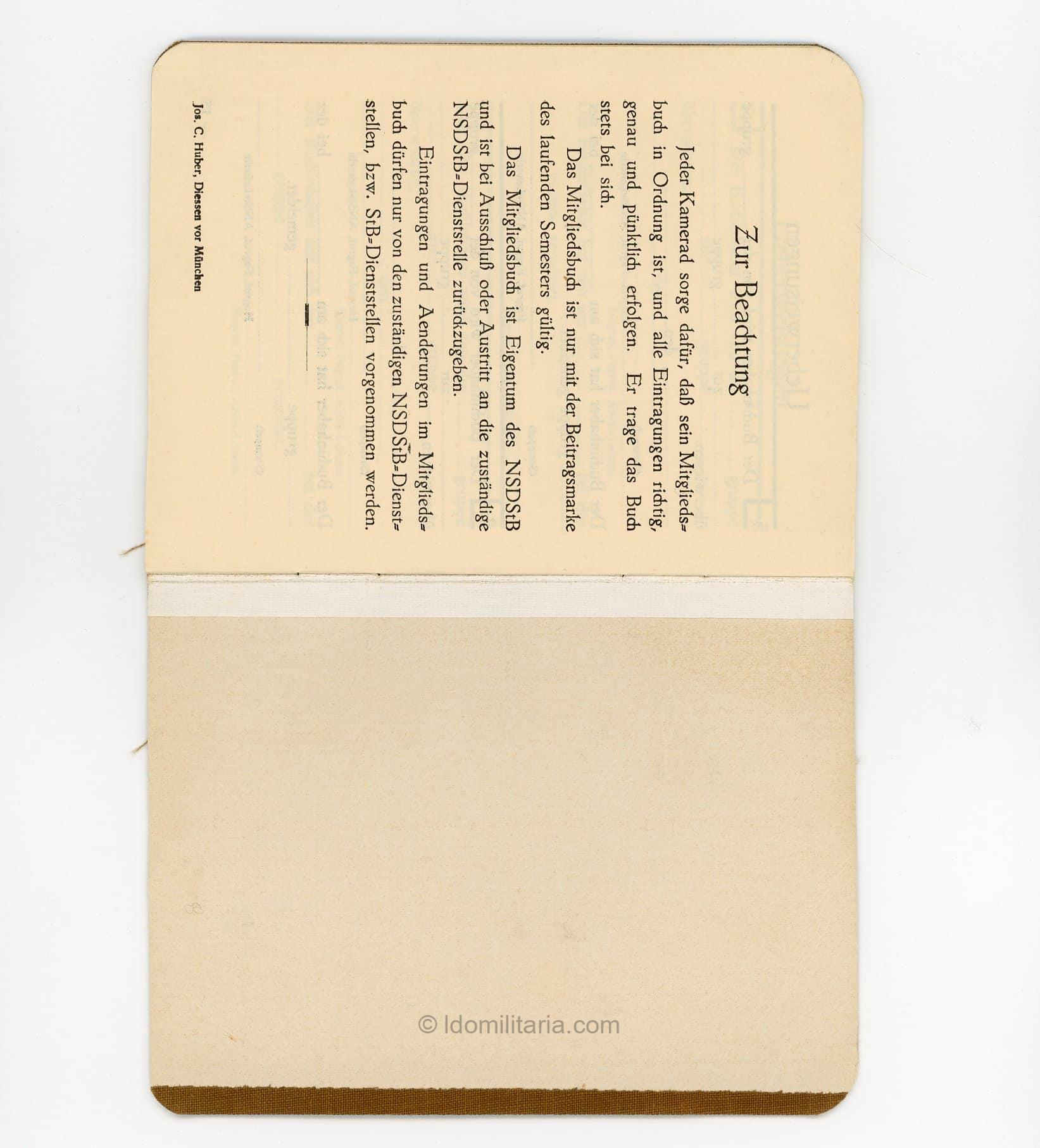Very rare 1933 NSDStB ID - Number 623! - Image 6