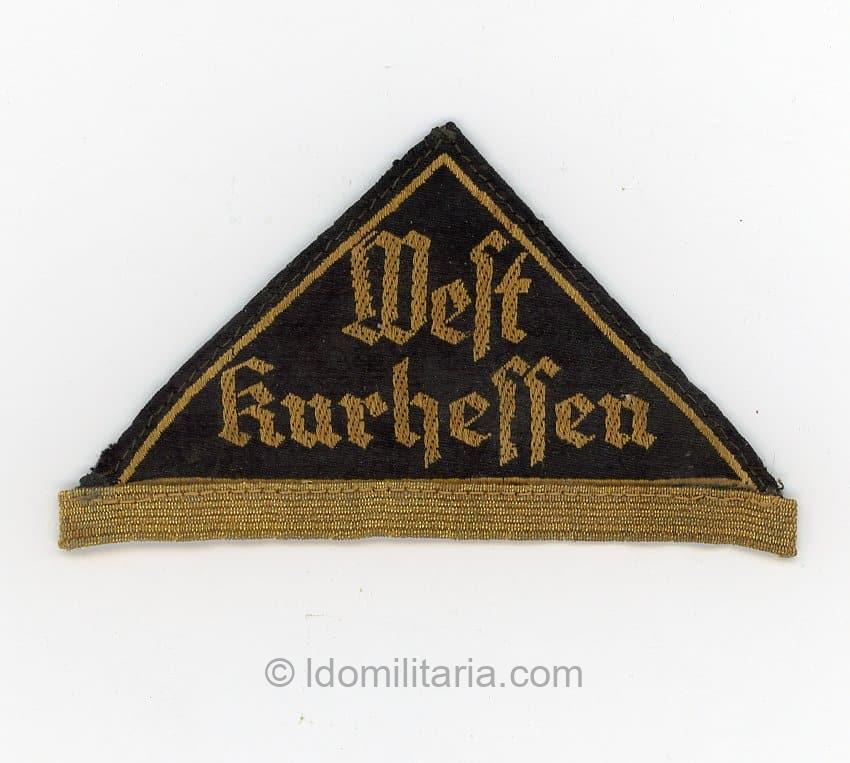 HJ district triangle with traditions stripe - West Kurhessen