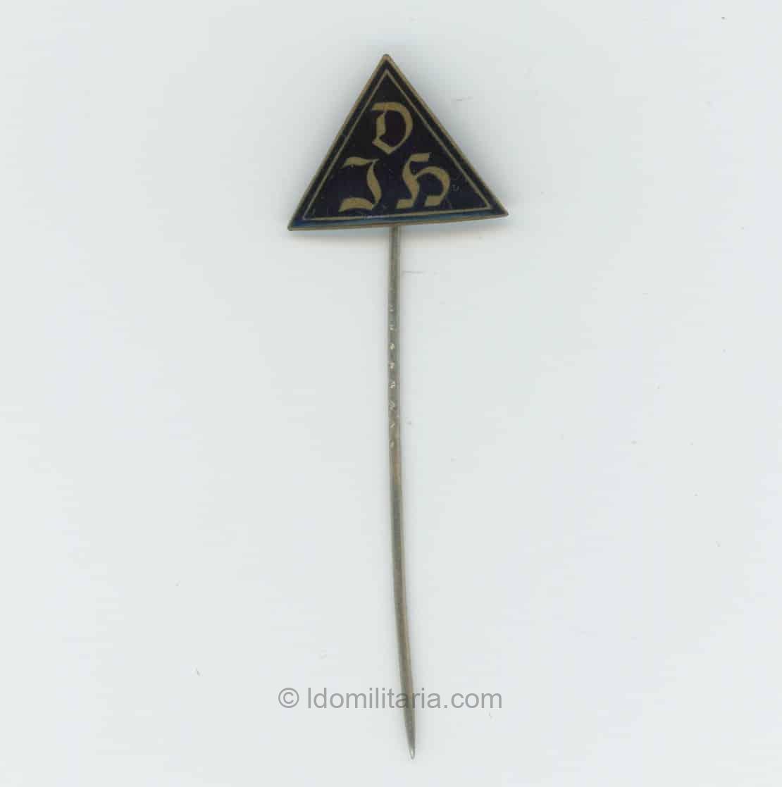 DJH enamel stickpin first pattern - Biedermann & Co, Oberkassel Bonn