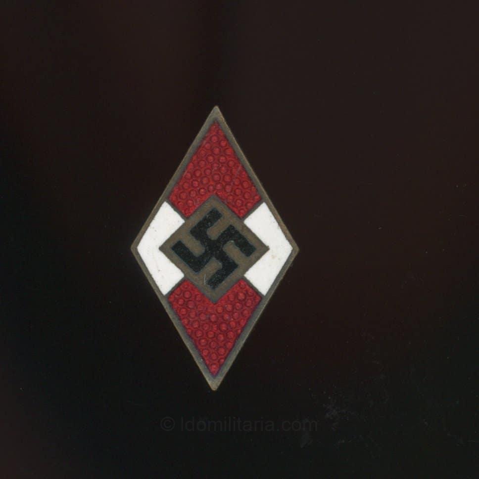 HJ membership badge - RZM M1/66 Fritz Kohm, Pforzheim.