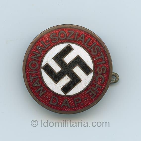 NSDAP membership badge rzm 31 variant - Karl Pfohl, Pforzheim