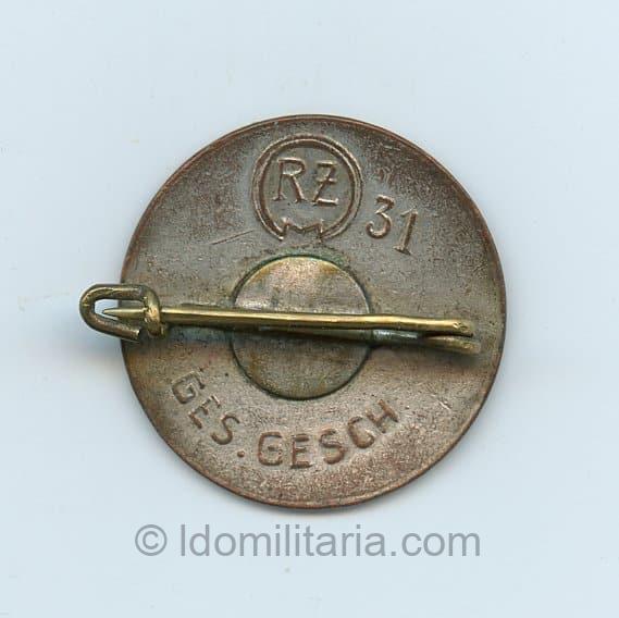 NSDAP membership badge rzm 31 variant - Karl Pfohl, Pforzheim - Image 2