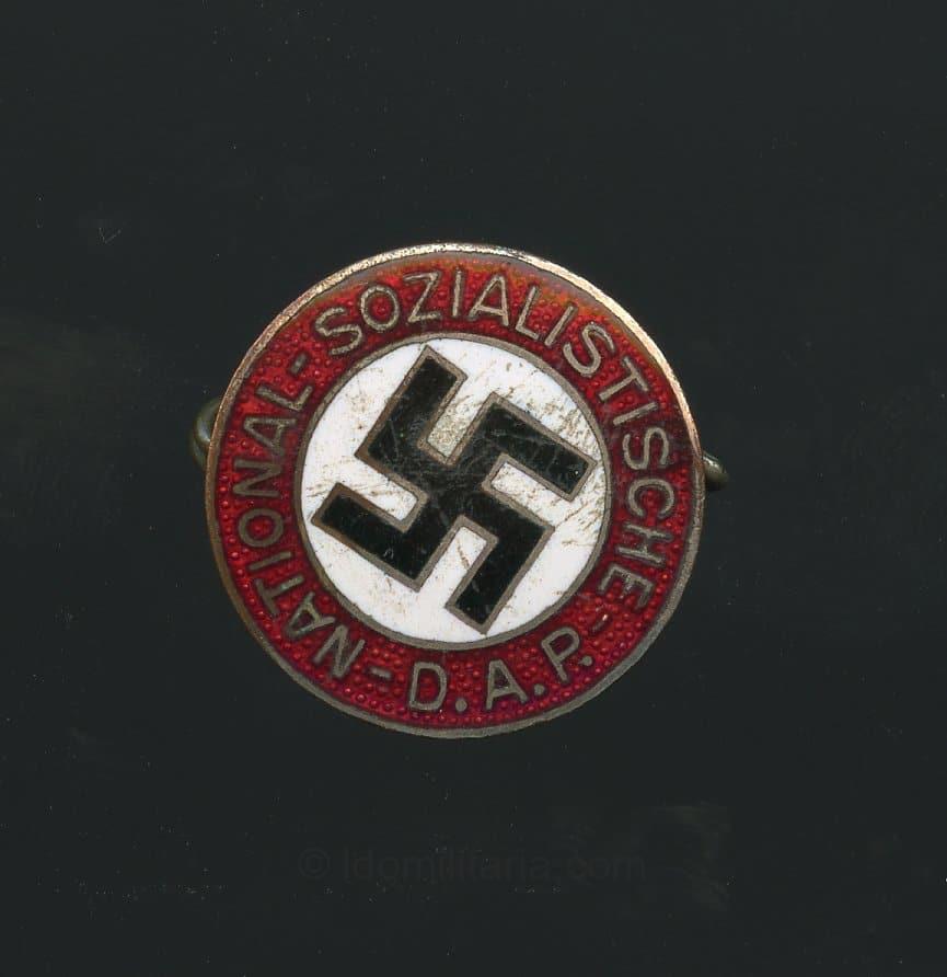 NSDAP Membership Badge transitional small type ''18mm'' - Ferdinand Wagner, Pforzheim