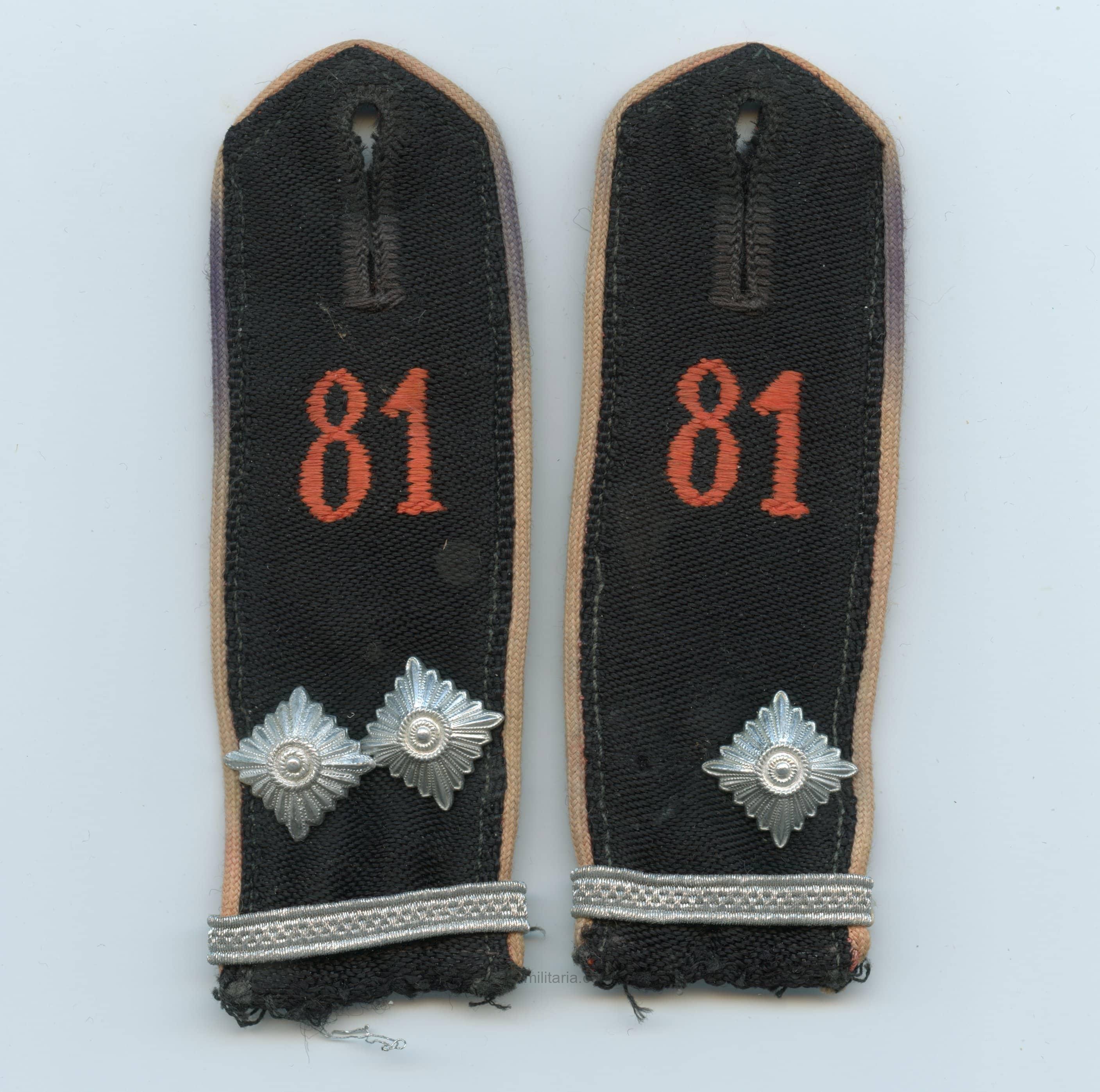 Algemeine HJ Oberscharführer Shoulder boards Bahn 81 - Frankfurt-Main