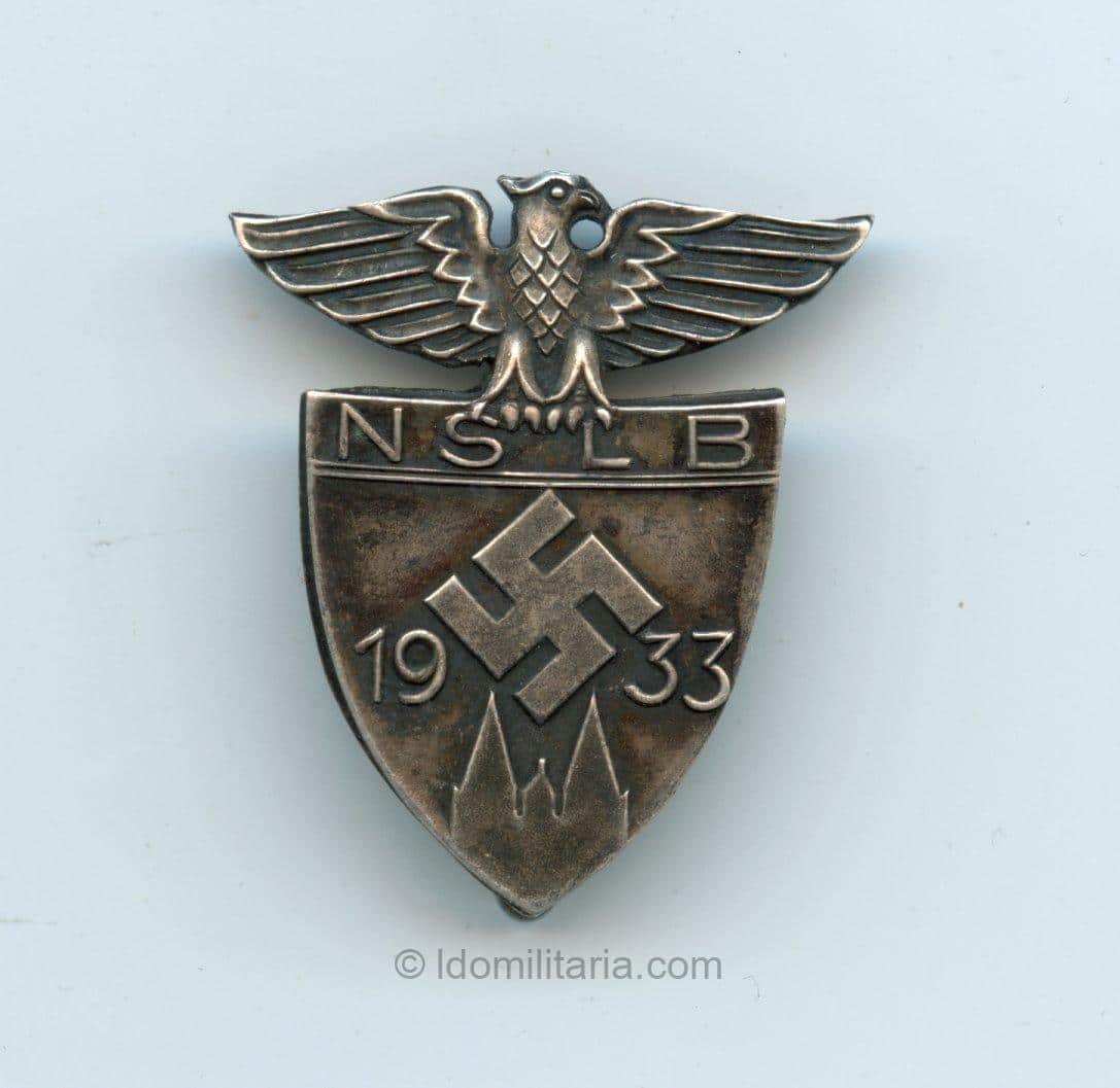 Rare NSLB 1933 badge '800' silver - Ges. Gesch.