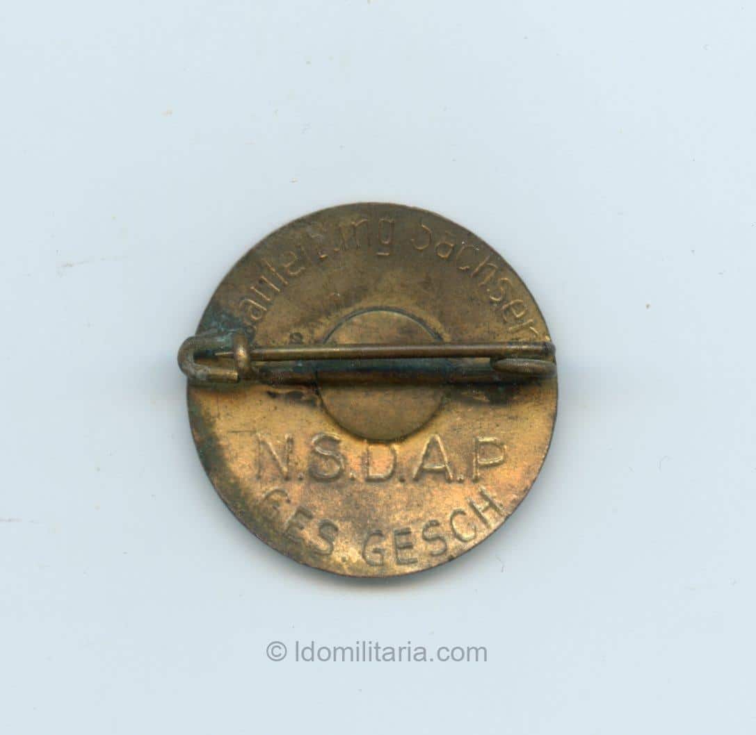 NSDAP opferring badge - Gauleitung Sachsen - Image 2
