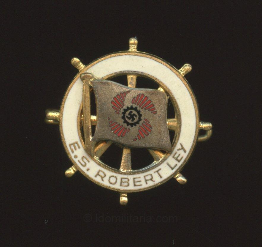 Robert Ley ship KDF badge + photo