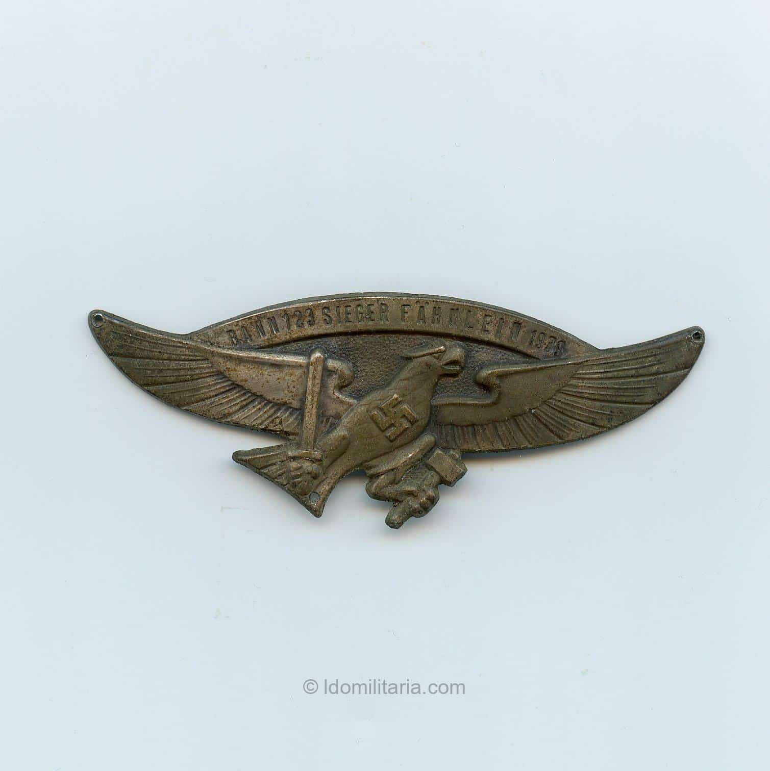 HJ Siegeradler tinnie - Bann 123 Sieger Fähnlein 1939