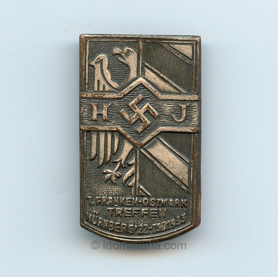 HJ 1. Franken-Ostmark Treffen Nürnberg 22-23 Juli 1933 tinnie