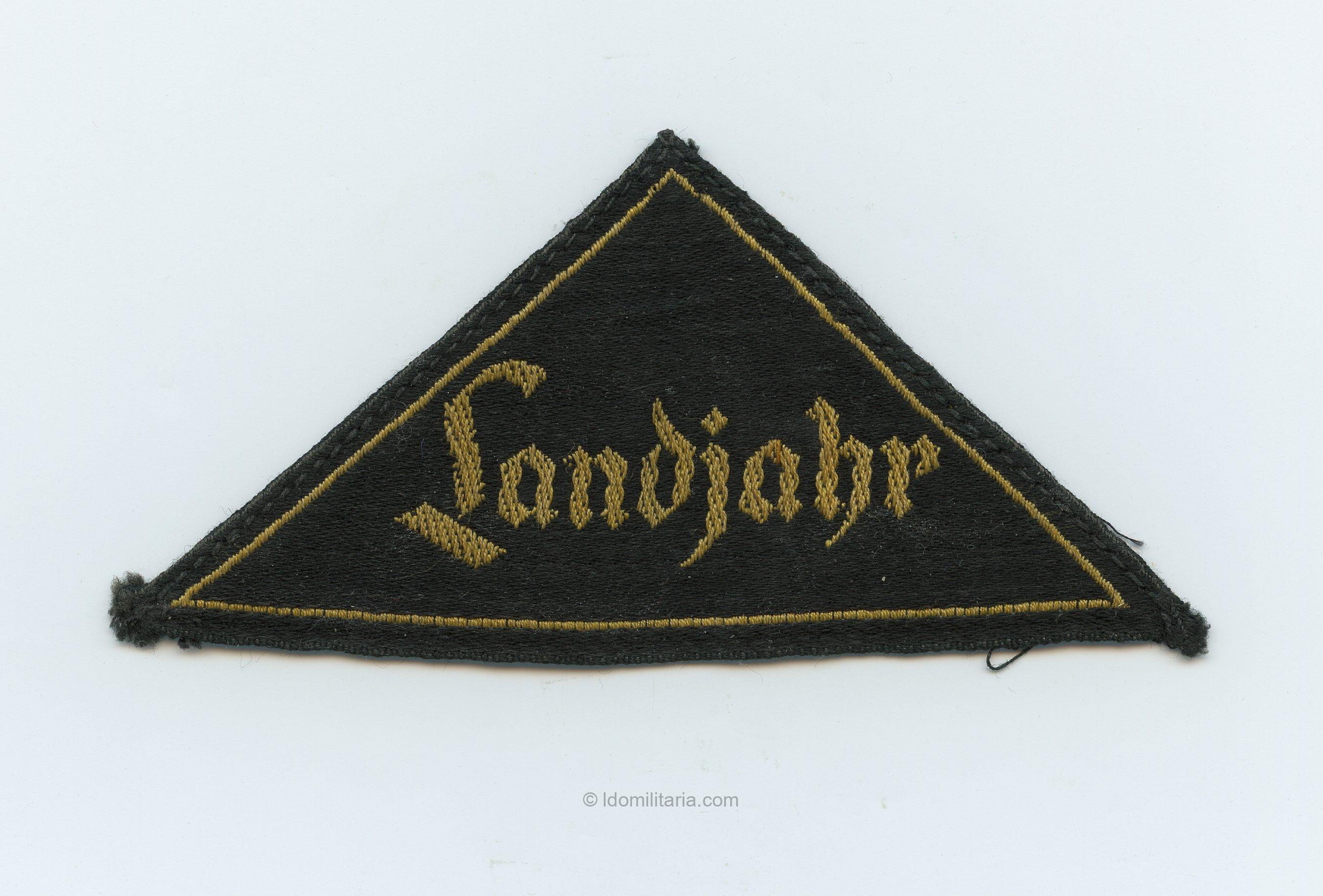 Rare early black HJ Landjahr district triangle