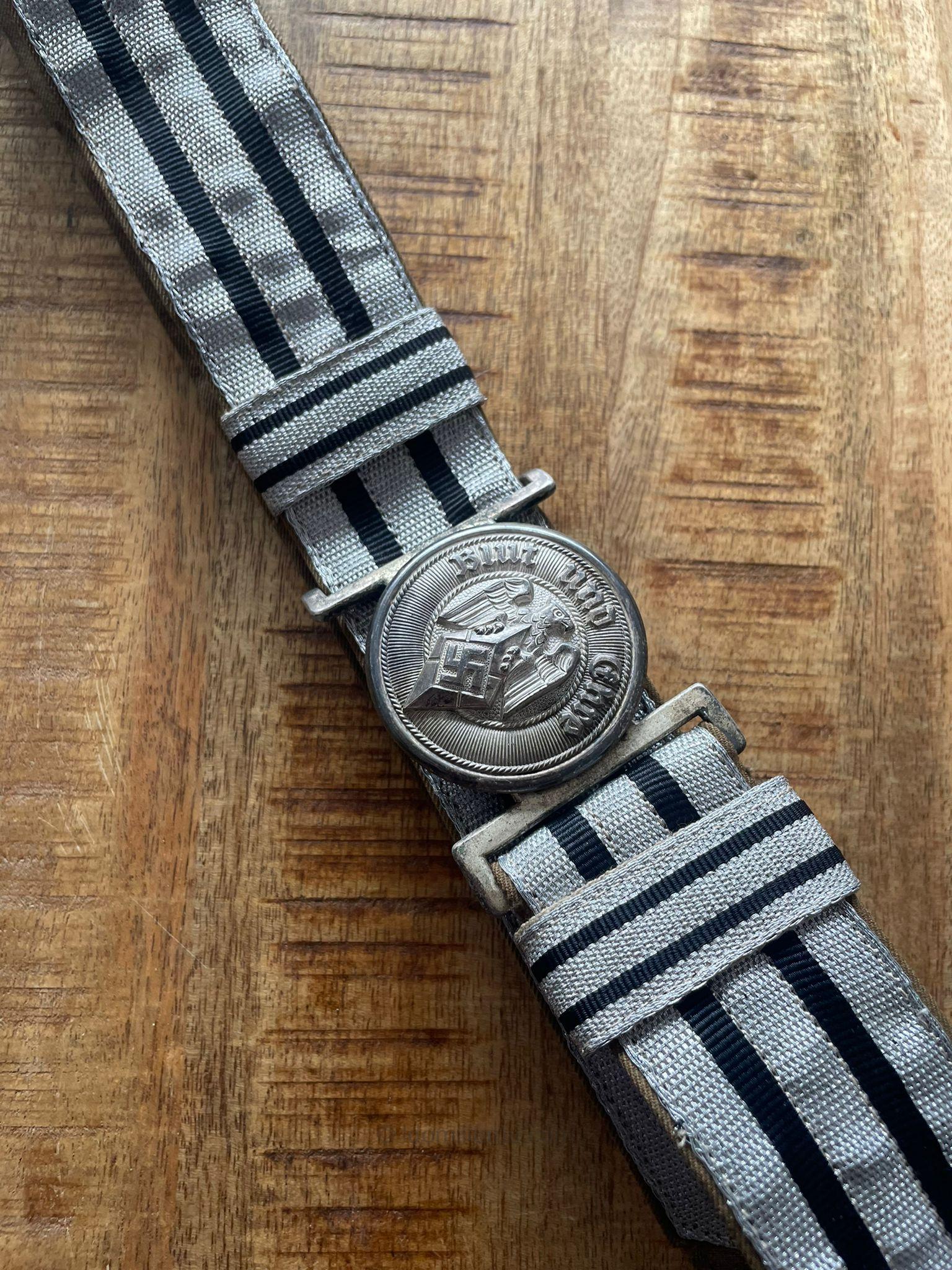 Rare HJ Leader buckle and brocade belt + Rzm Tag - RZM M4/22 Christian Theodor Dicke, Lüdenscheid - Image 8