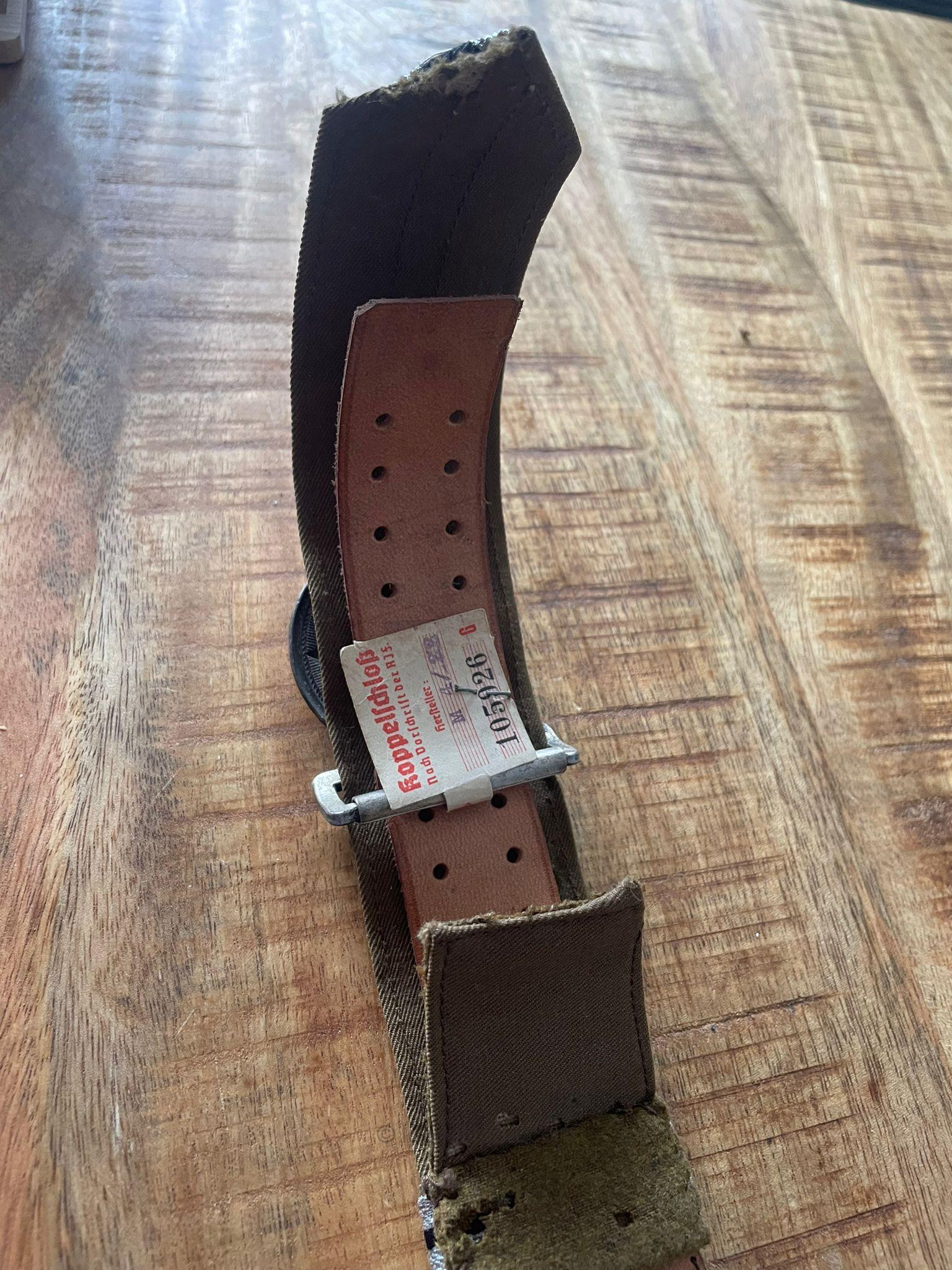 Rare HJ Leader buckle and brocade belt + Rzm Tag - RZM M4/22 Christian Theodor Dicke, Lüdenscheid - Image 4