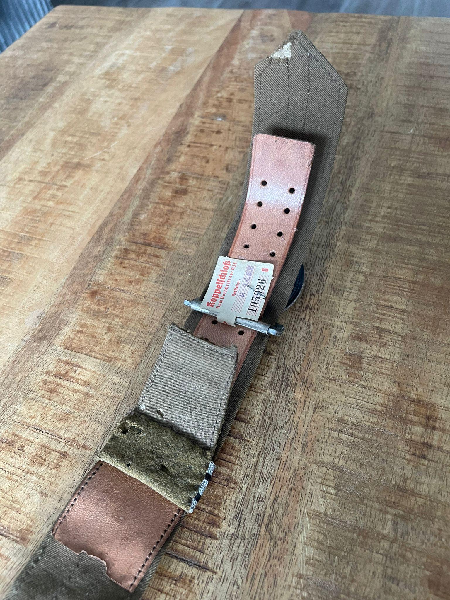 Rare HJ Leader buckle and brocade belt + Rzm Tag - RZM M4/22 Christian Theodor Dicke, Lüdenscheid - Image 3