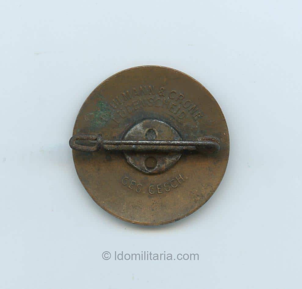 Early NSDAP Membership badge full maker - Paulmann & Crone, Ludenscheid - Image 2
