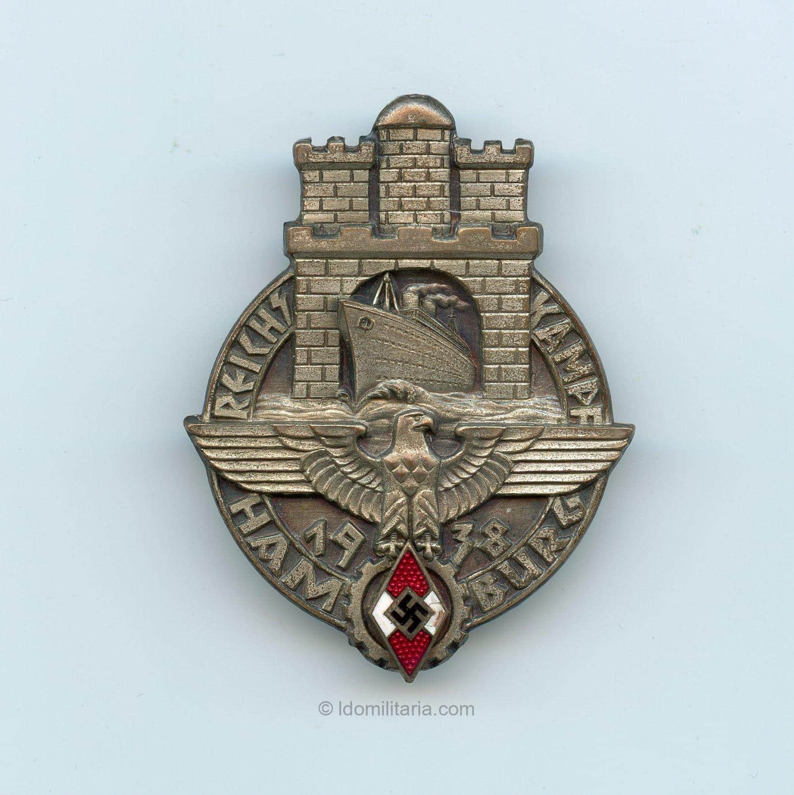 HJ 1938 Reichskampf Hamburg participation badge