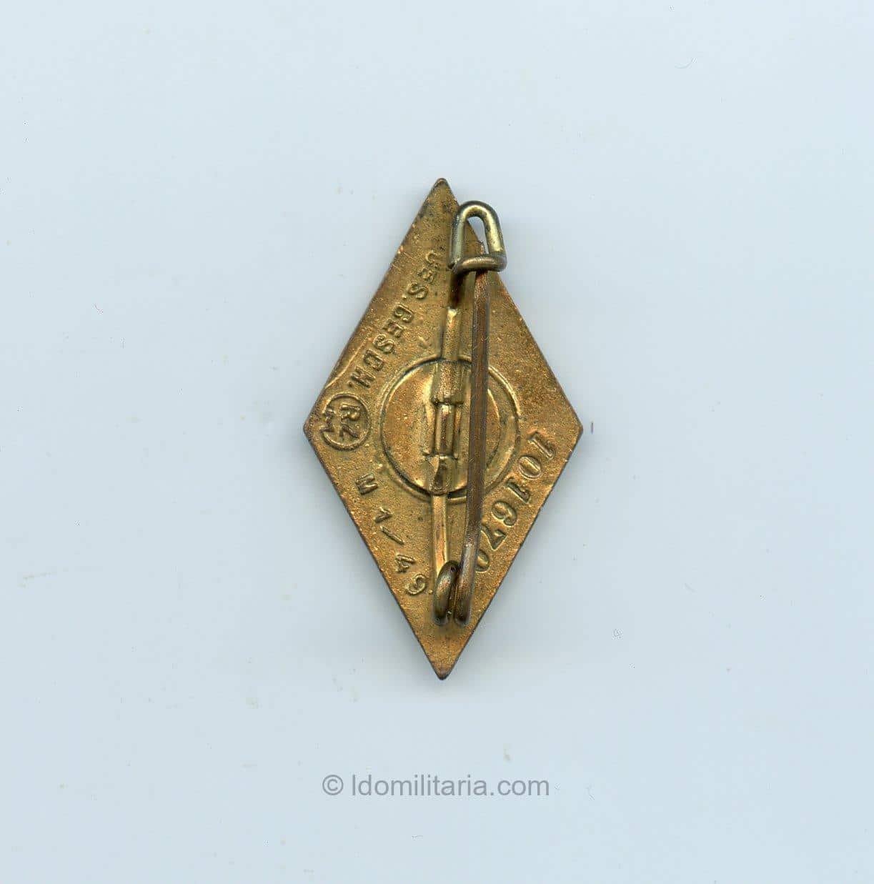 Golden HJ Honor badge ''101670'' - Adolf Baumeister, Lüdenscheid - Image 2