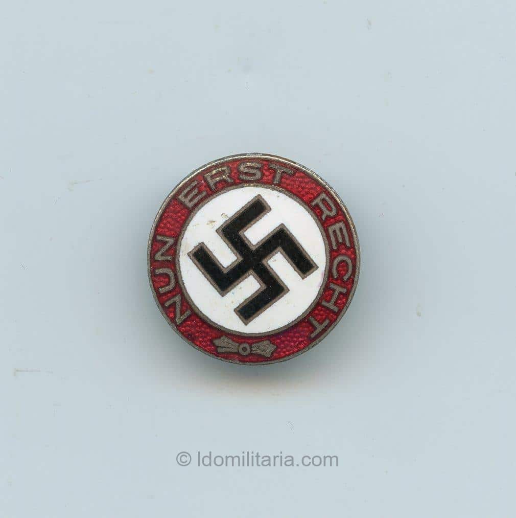 NSDAP Nun Erst Recht slogan badge - Unmarked