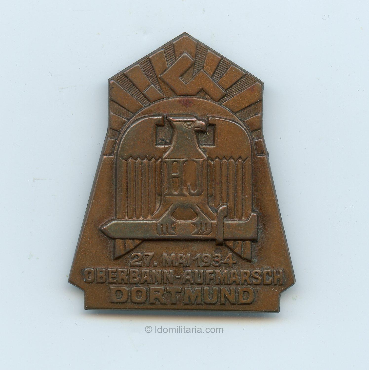 HJ Oberbann-Aufmarsch Dortmund 1934 tinnie