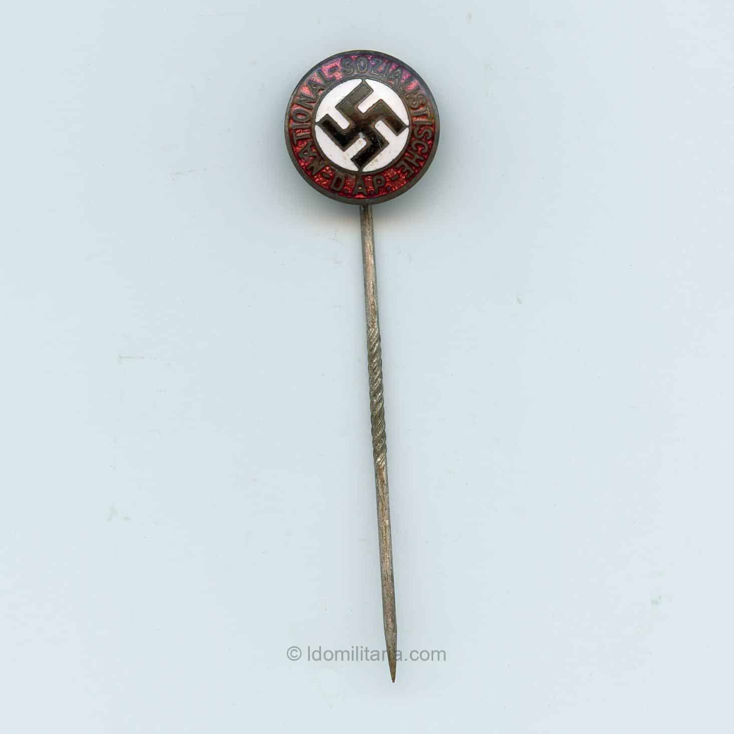 NSDAP Membership stickpin 13.2 mm - Steinhauer & Lück, Lüdenscheid