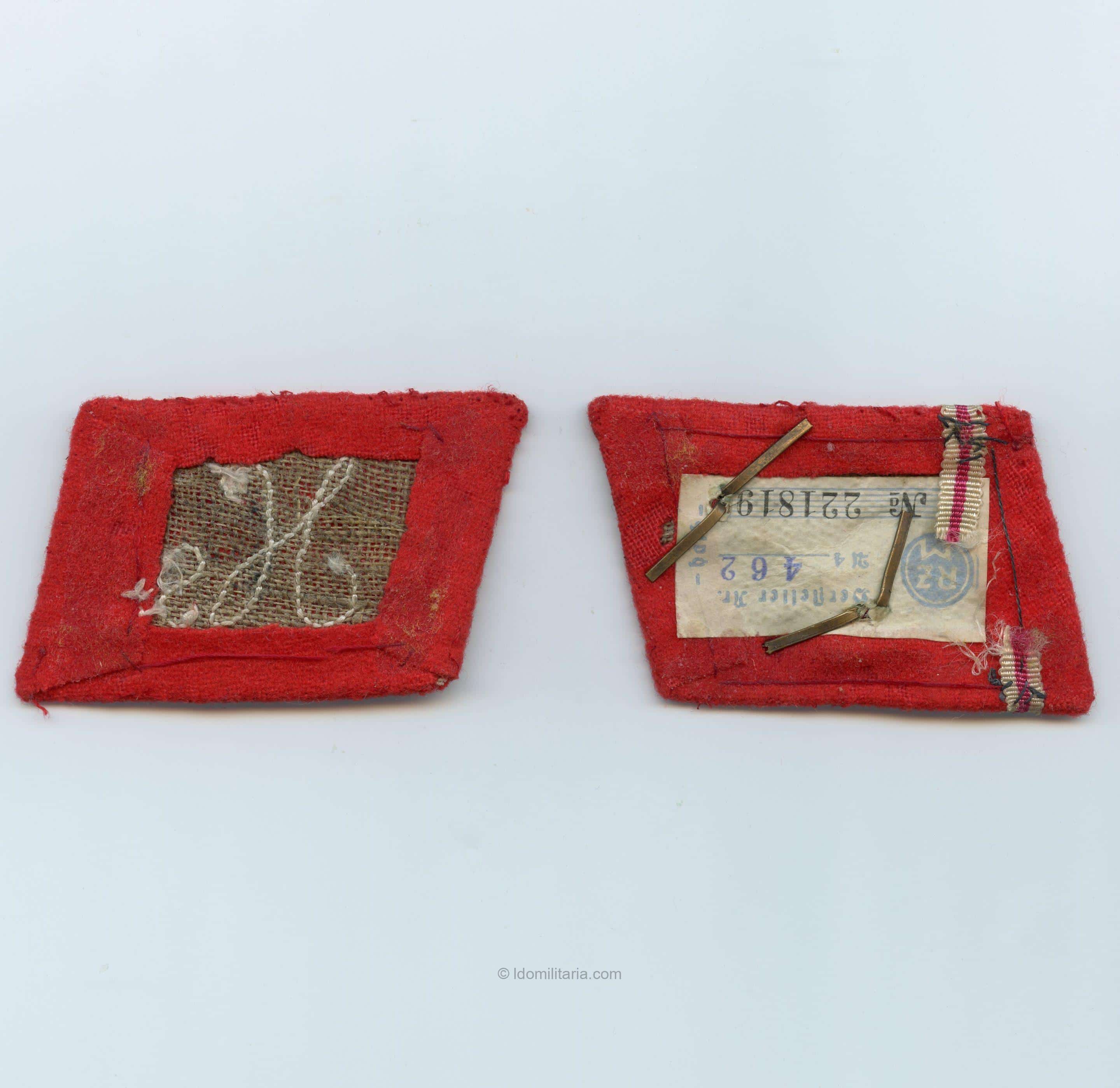 Rare SA-Obertruppführer Stab Nordsee Collar Tabs - RZM Tagged! - Image 2