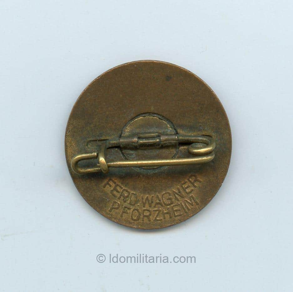 Nationaal-Socialistische Nederlandsche Arbeiderspartij (NSNAP) Membership badge - Ferdinand Wagner, Pforzheim. - Image 2
