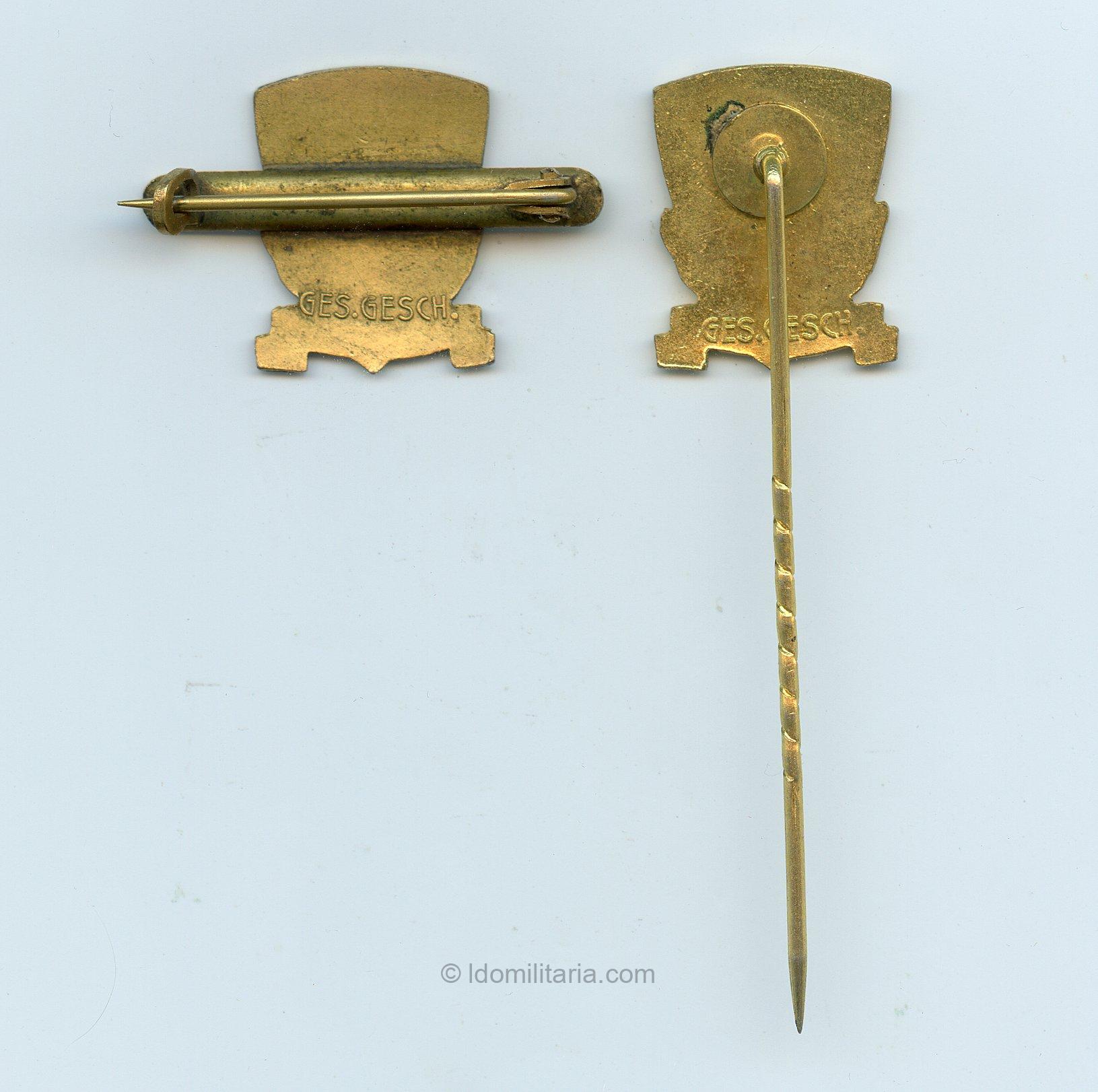Bund heimattreuer Schlesier e.V. Membership badge + stickpin - Ges. Gesch. - Image 2