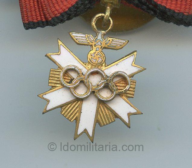 Rare 1936 Munich Olympia medal 2nd class miniature - Godet & Sohn, Berlin - Image 3
