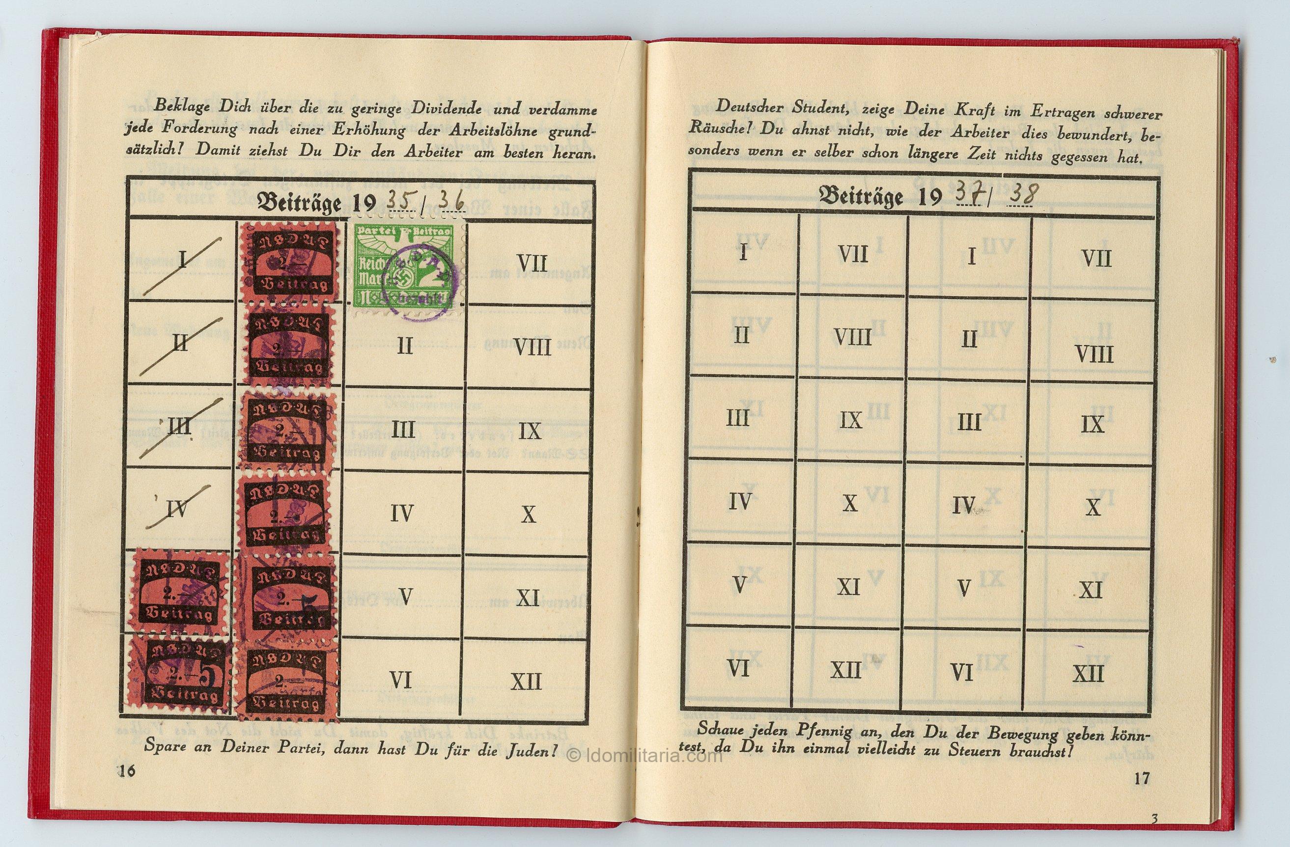 Early pattern NSDAP Membership ausweis - Image 4