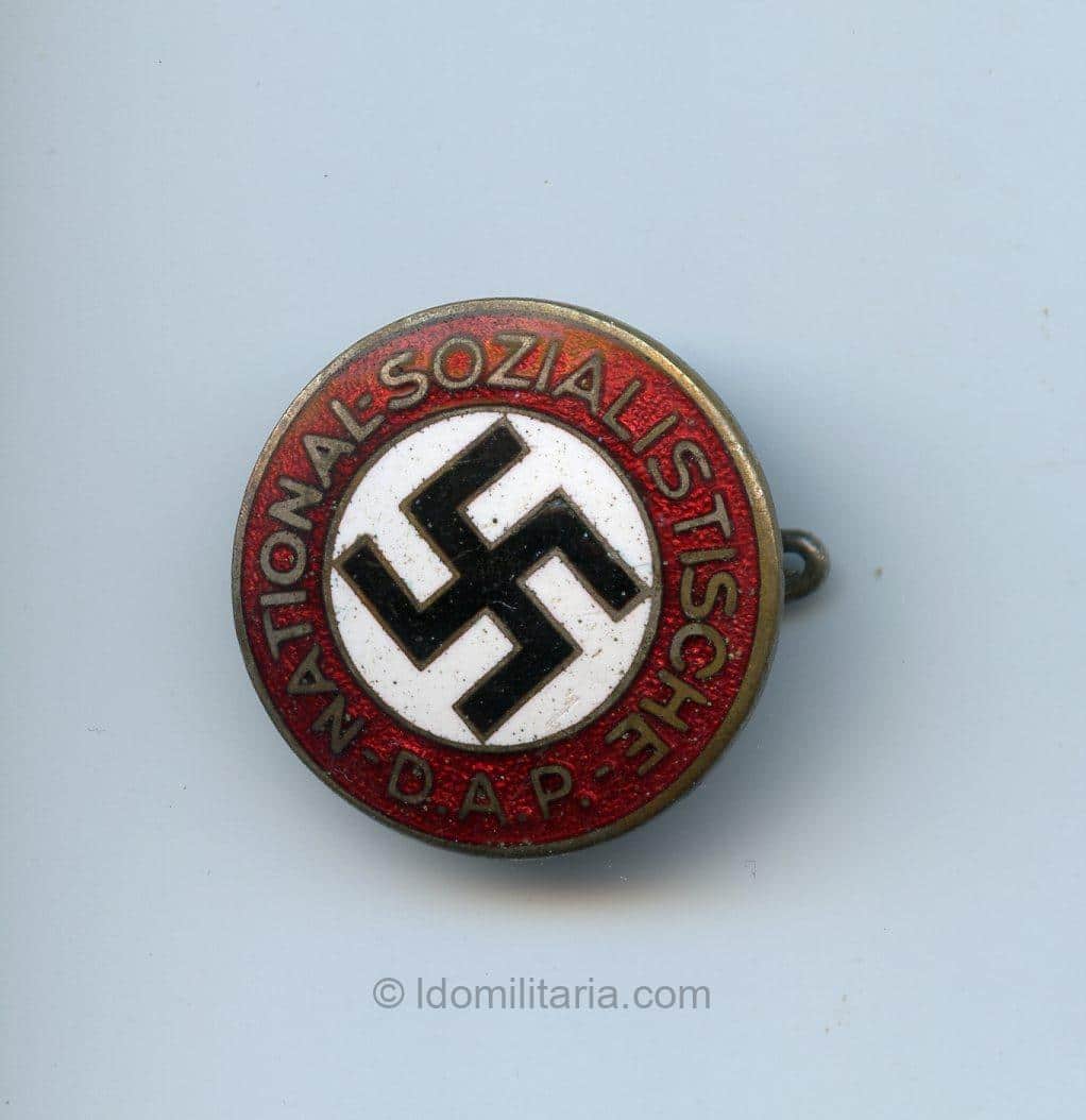 Transitional NSDAP Membership badge ''63'' - Steinhauer & Lück, Lüdenscheid