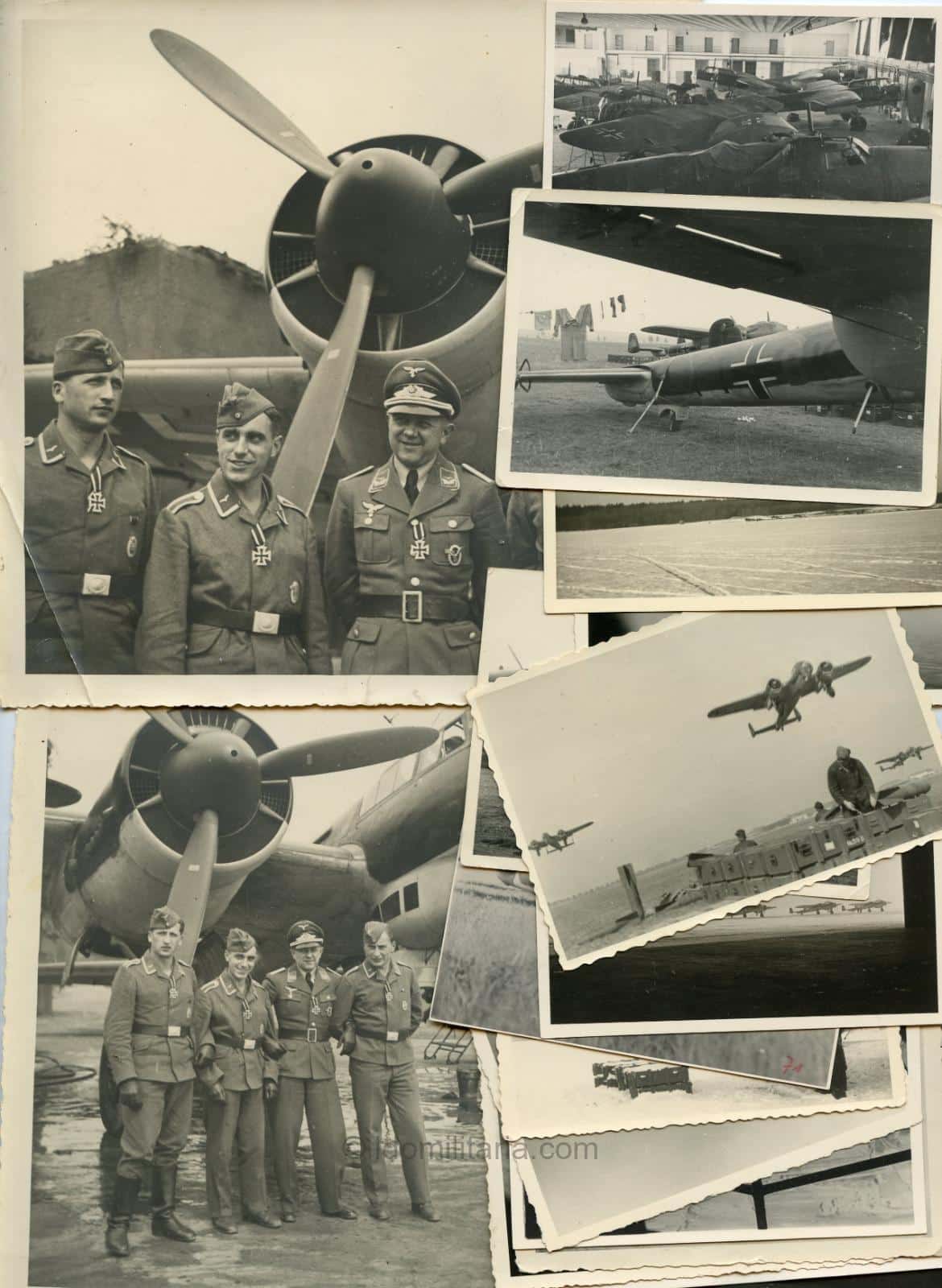 Photo grouping of Kampfgeschwader 76 - JU88 planes