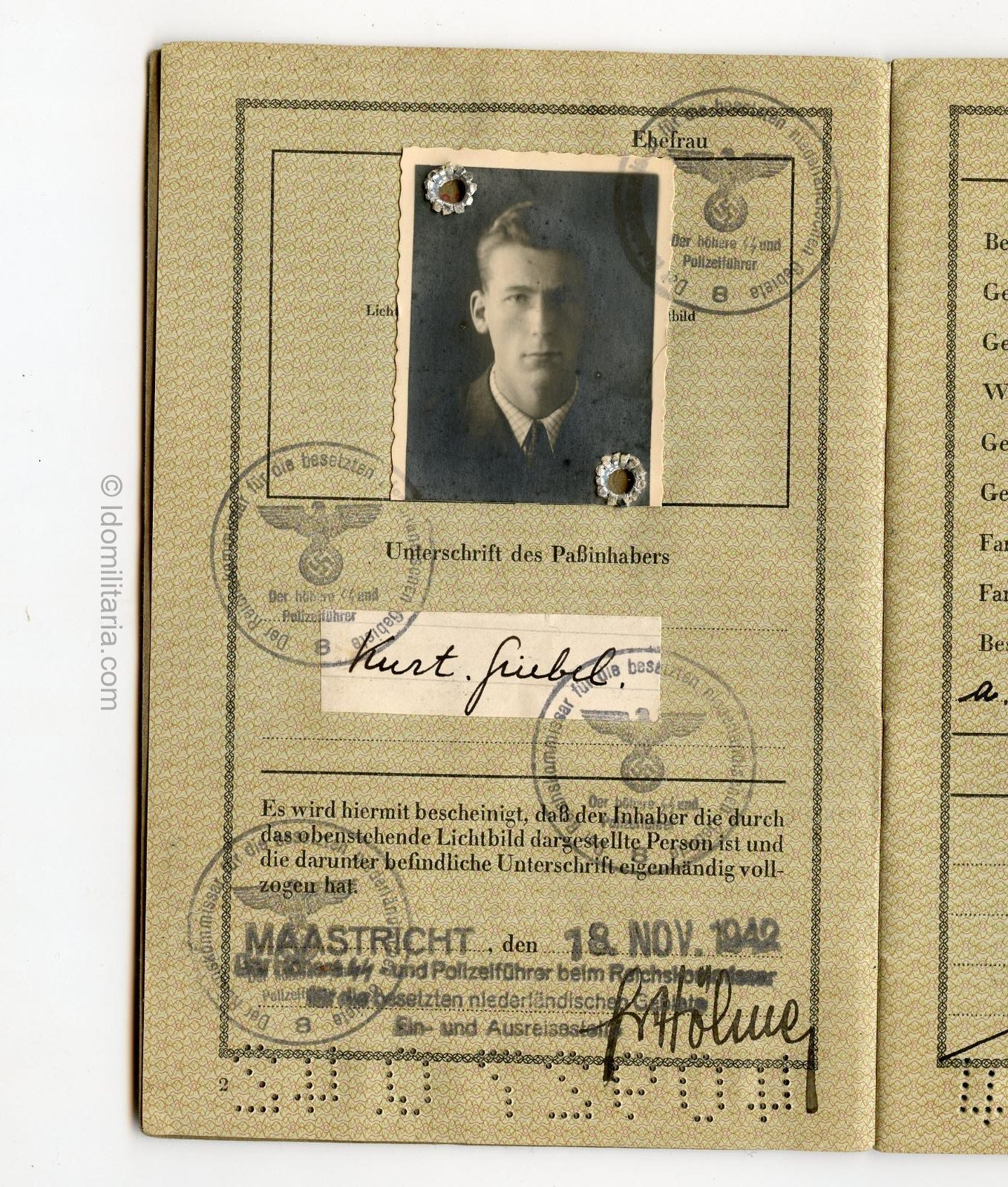 Reisepass SS Maastricht Nederland!