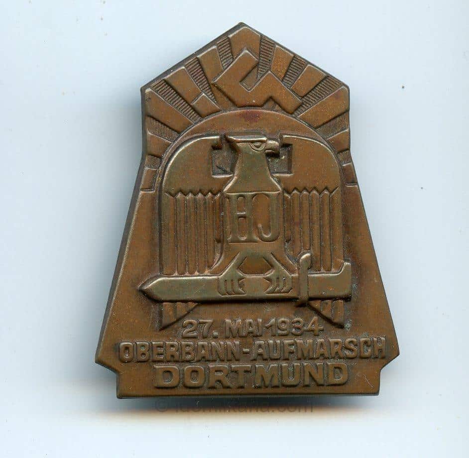 HJ Oberbann-Aufmarsch Dortmund 1934 tinnie - Steinhauer & Lück, Ludenscheid