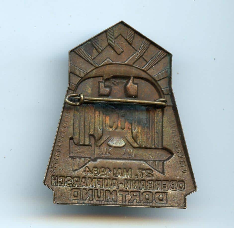 HJ Oberbann-Aufmarsch Dortmund 1934 tinnie - Steinhauer & Lück, Ludenscheid - Image 2