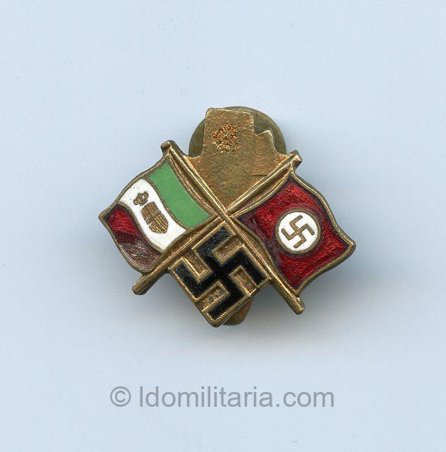 German-Italian collaboration buttonhole badge.