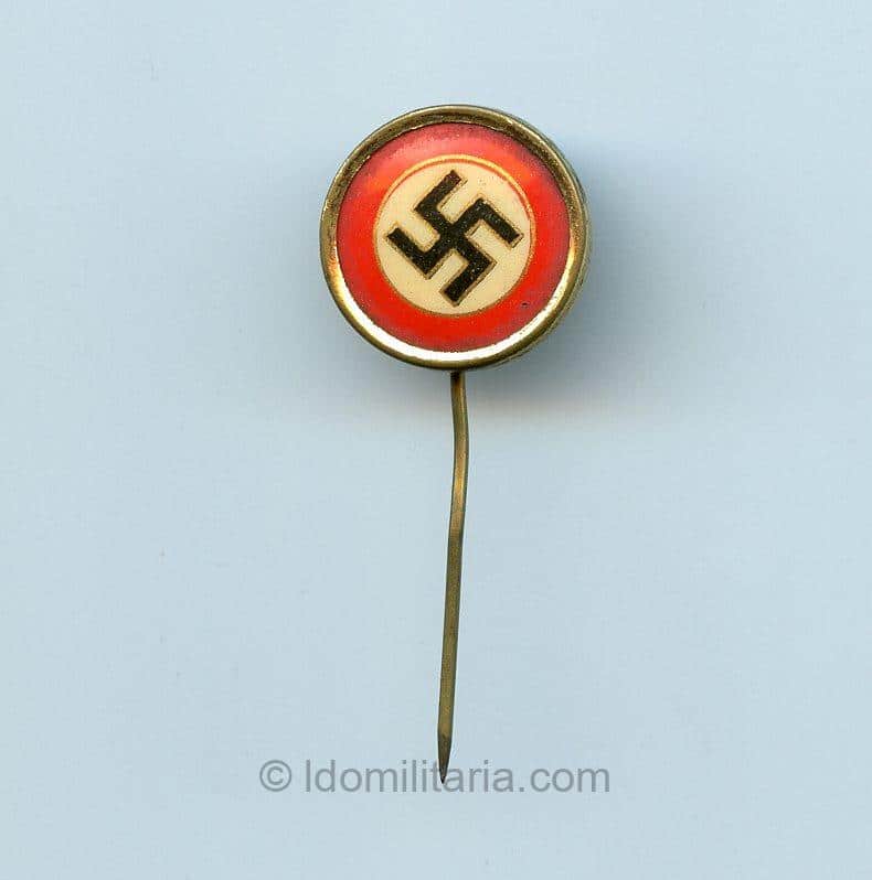Early NSDAP Celluloid sympathie stickpin.