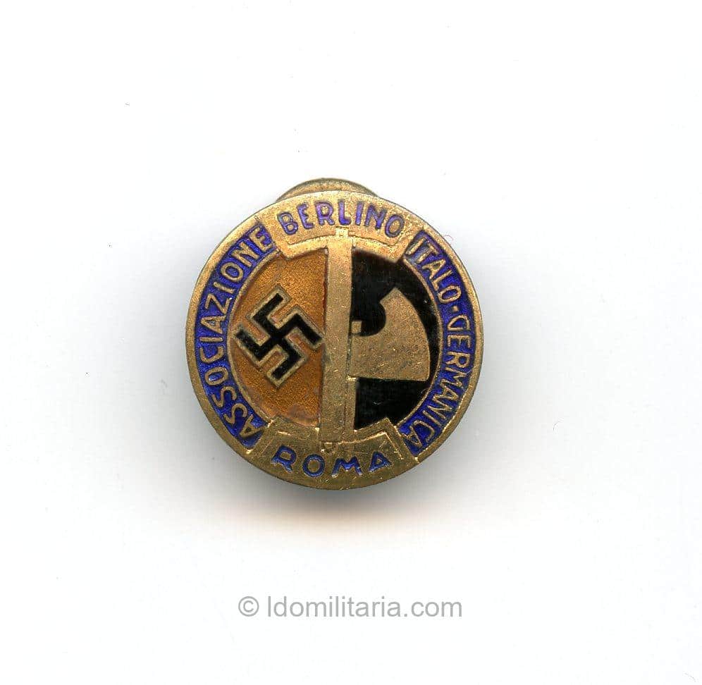 Associazione Italo Germanica Cultura badge ”buttonhole” – Senesi Milano (Blue variation)