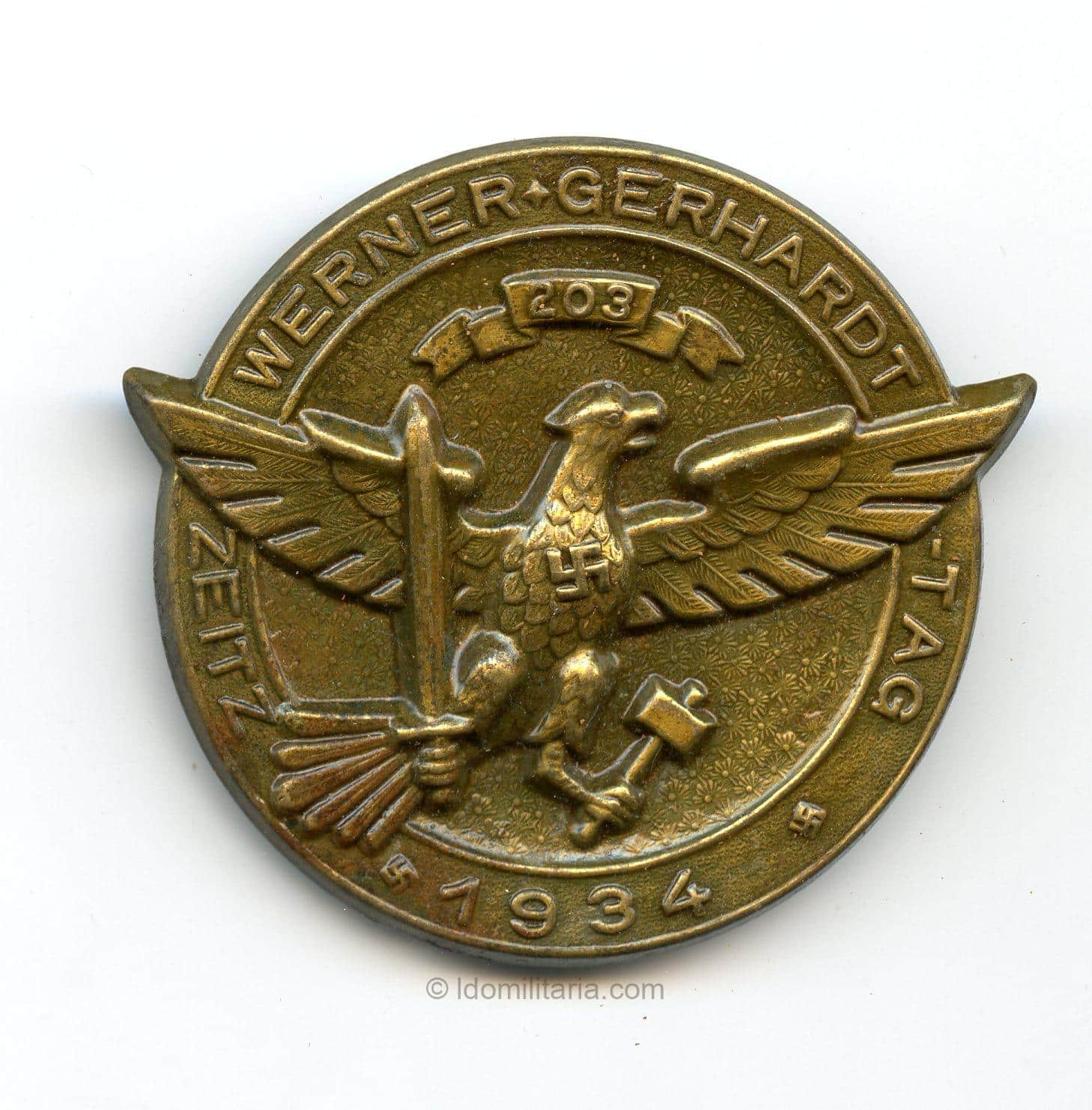 HJ Zeitz Werner Gerhardt-Tag 1934 tinnie