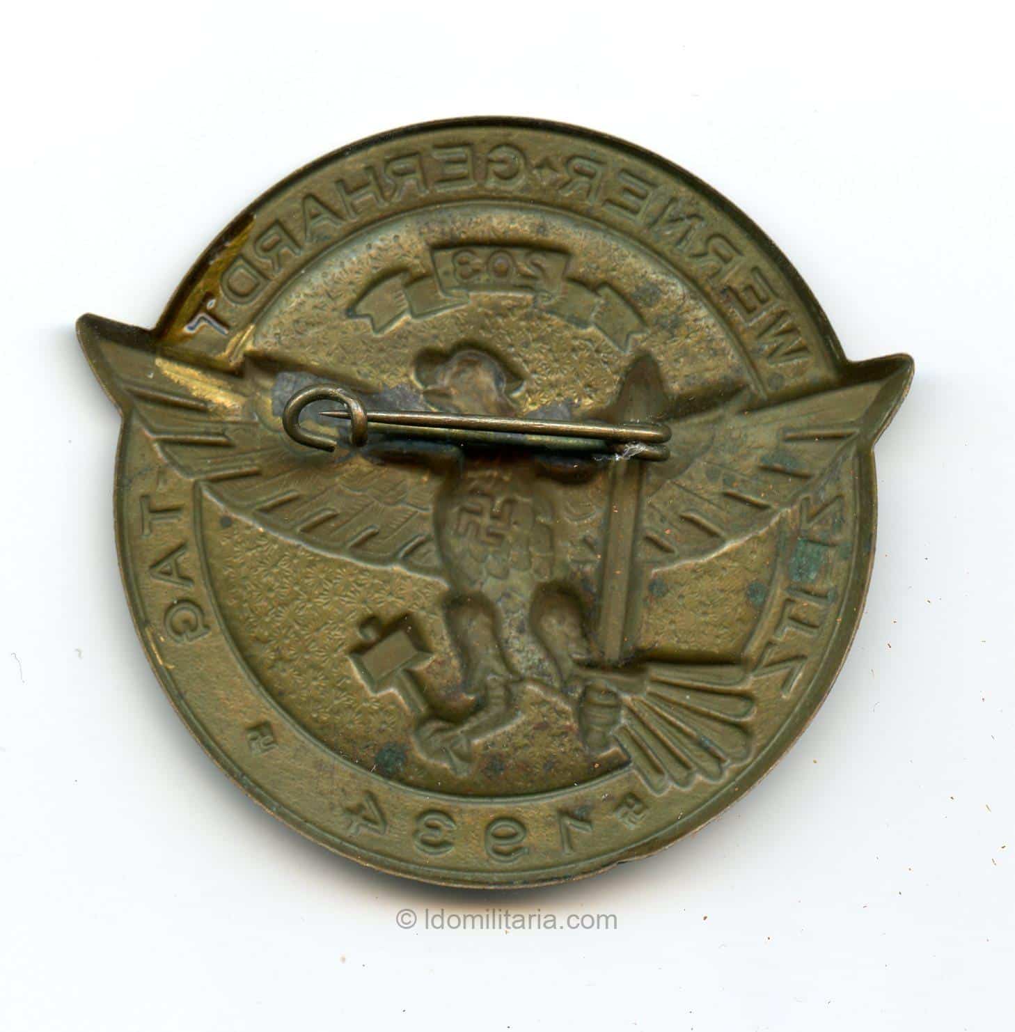 HJ Zeitz Werner Gerhardt-Tag 1934 tinnie - Image 2