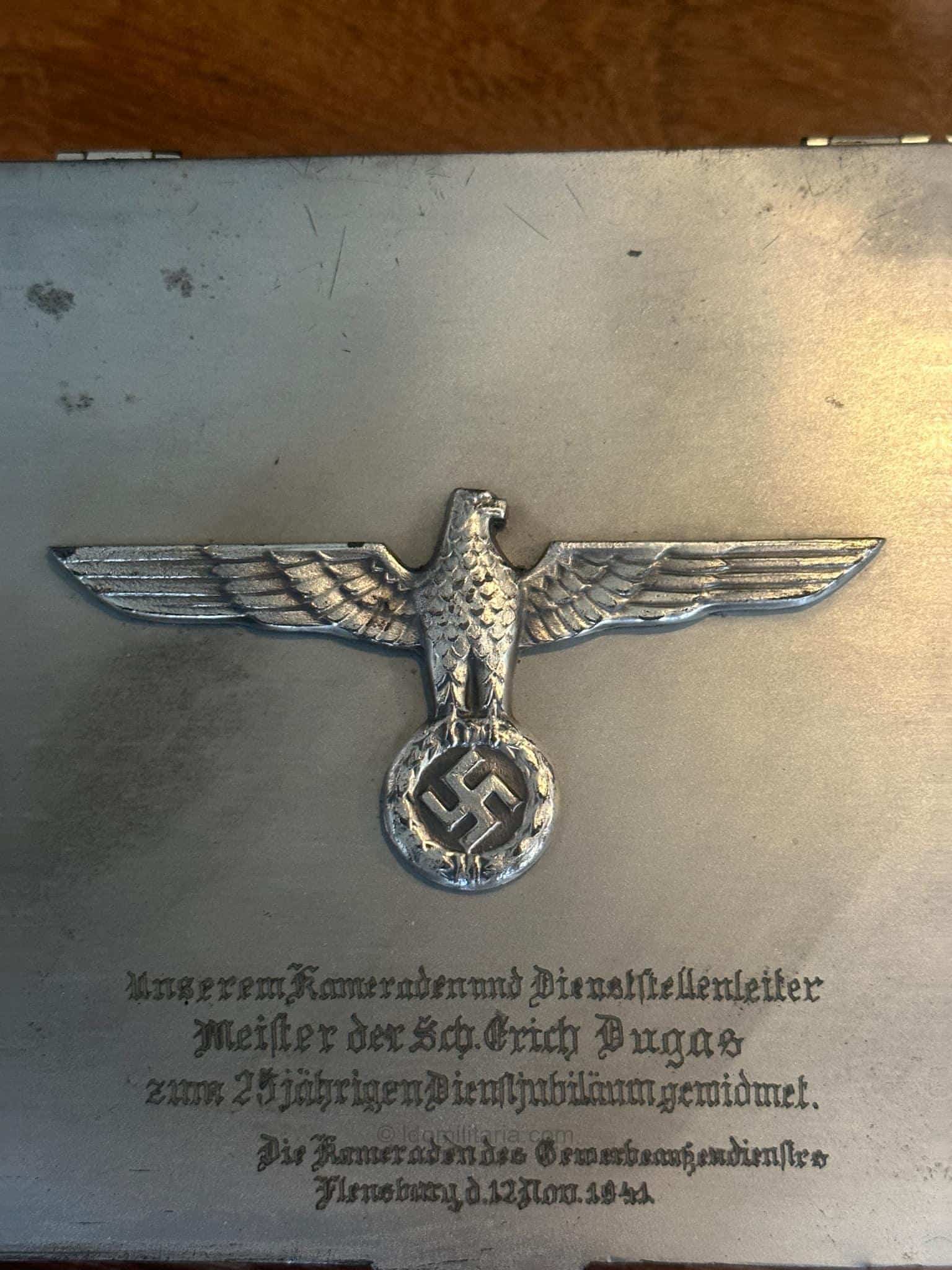 Police 25 year loyal service presentation box to Dienststellenleiter Erich Dugas - Image 9