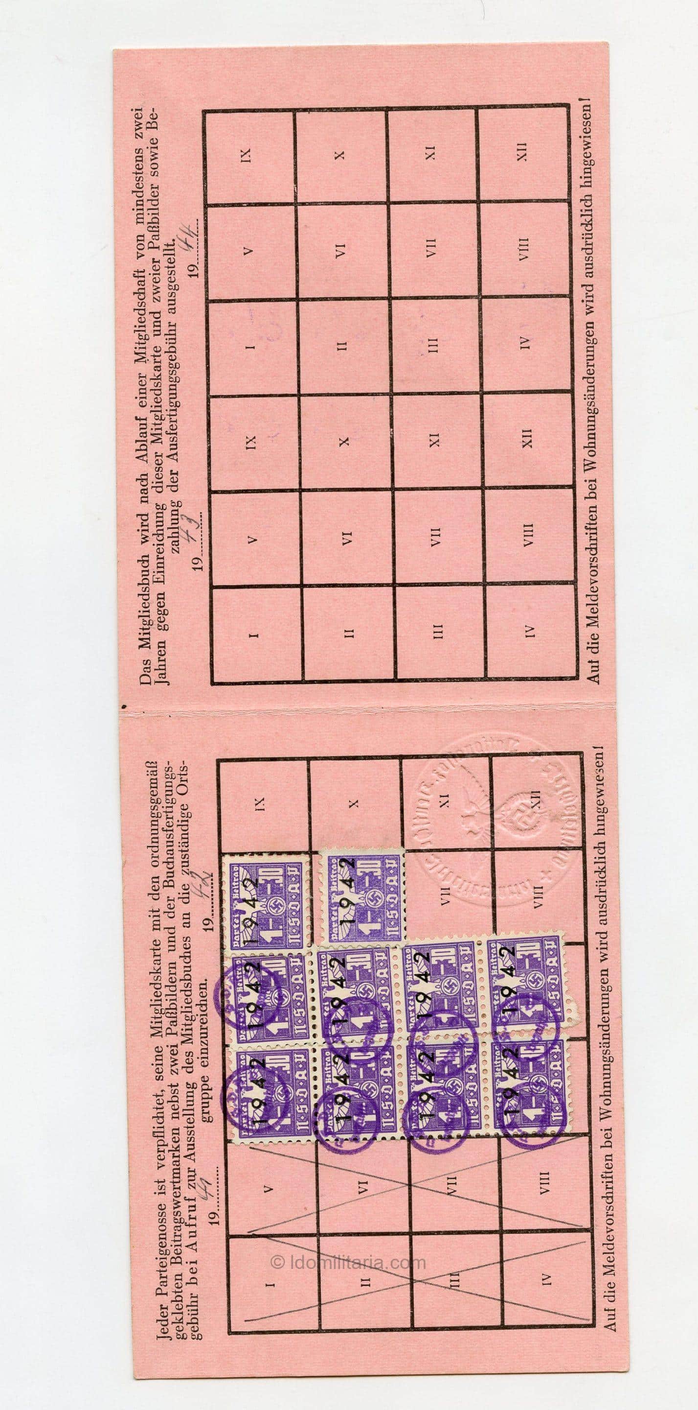 NSDAP Gauleitung/Ortsgruppe Membership card - Image 3