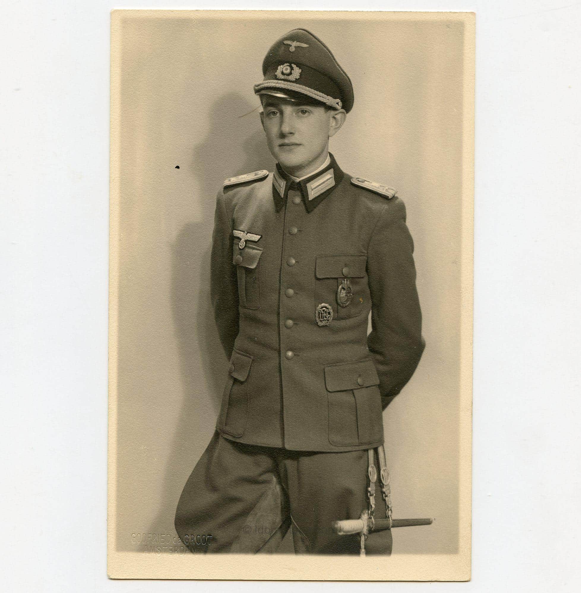 Panzer officer portrait made in the Netherlands - Godfried de Groot, Amsterdam