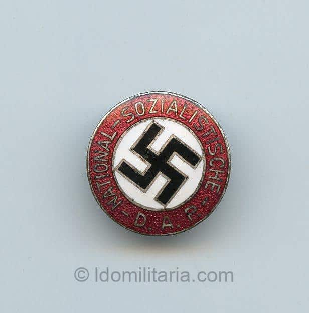 Transitional 18mm NSDAP membership badge '6' - Karl Hensler, Pforzheim