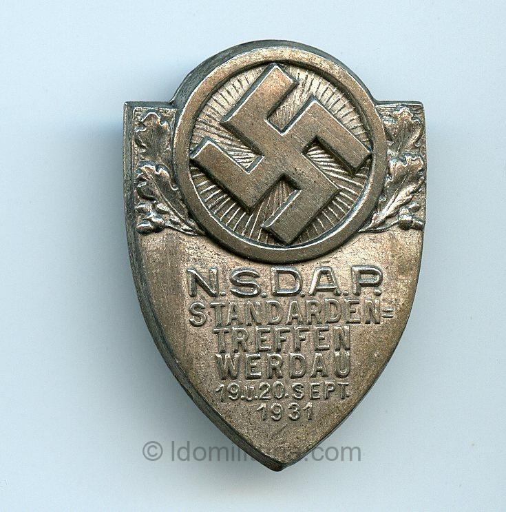 Early NSDAP Standarten-Treffen Werdau 20-Sept-1931 tinnie