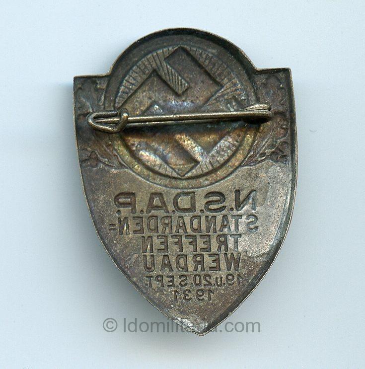 Early NSDAP Standarten-Treffen Werdau 20-Sept-1931 tinnie - Image 2