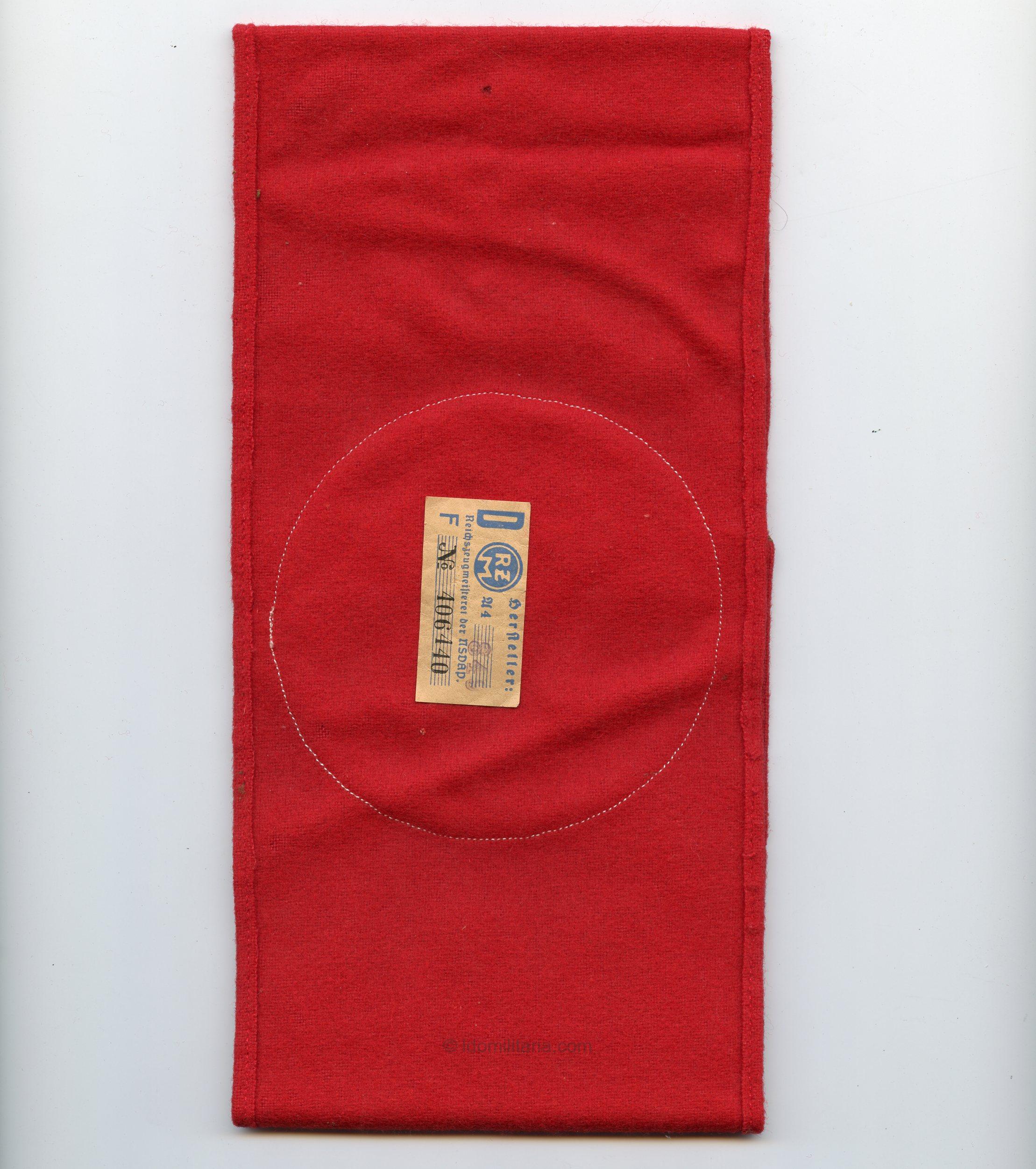Three-piece construction wool NSDAP Armband - RZM Tagged - Image 4