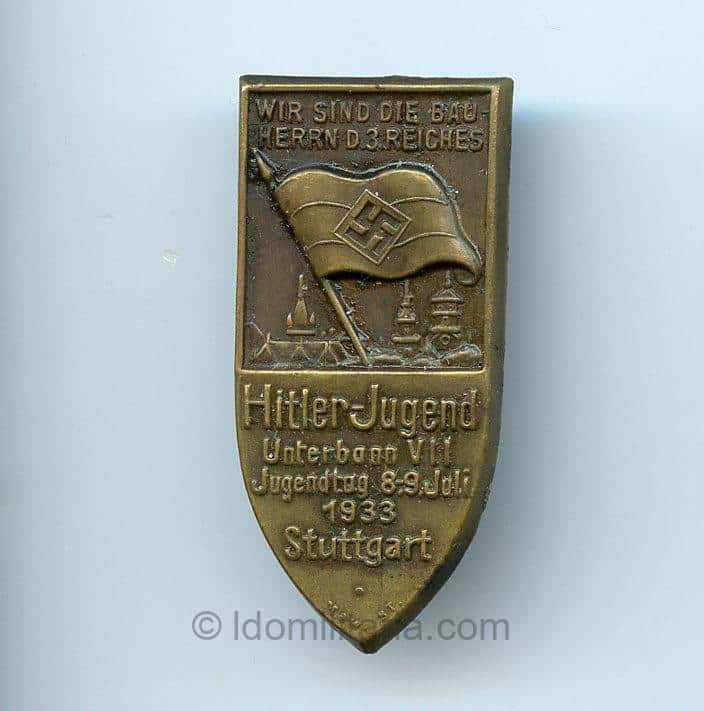 Hitler-Jugend Unterbann V.II Jugendtag Stuttgart – 8.-9. Juni 1933 tinnie