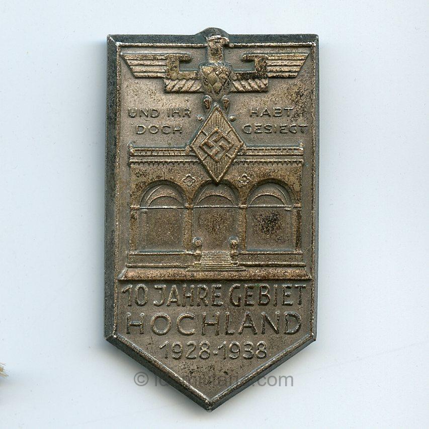 HJ 10 jahr gebiet Hochland 1928-1938 tinnie - C. Poellath, Schrobenhausen