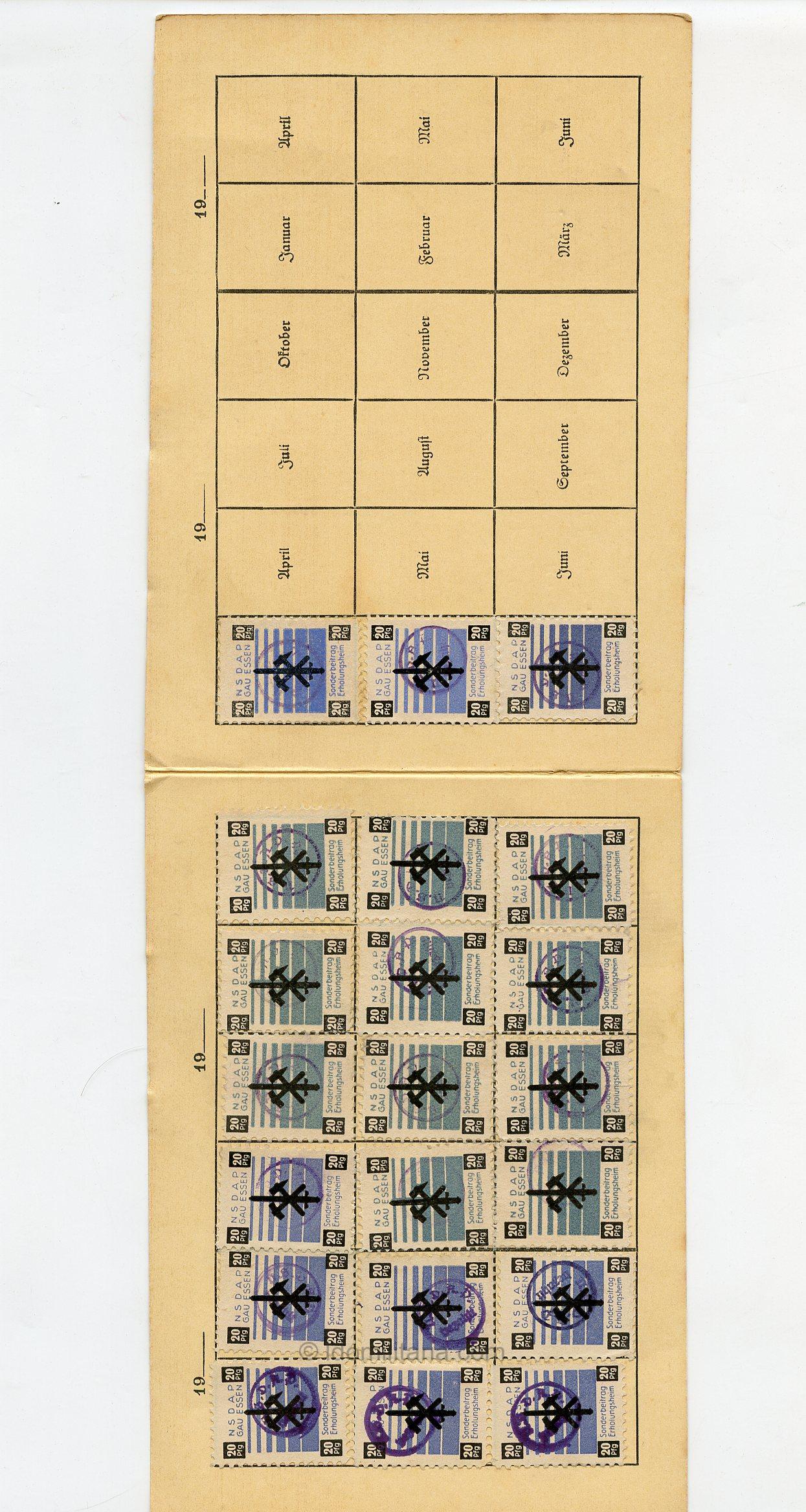 Rare Sport und Erholungsheim Des Gaues Essen der NSDAP in Winterberg (Sauerland) ID Card - Image 2