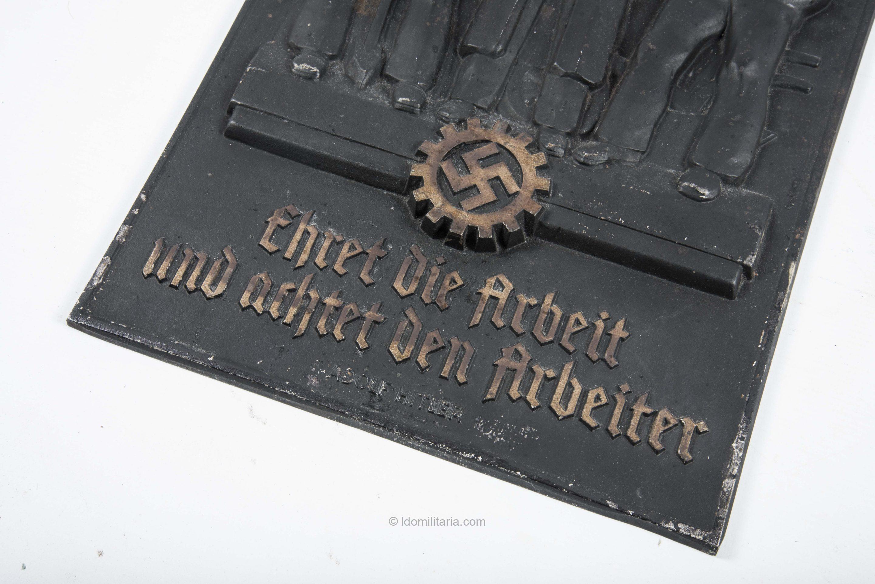 Large DAF Ehre Die Arbeit Und Achtet Den Arbeiter Plaque - Image 2